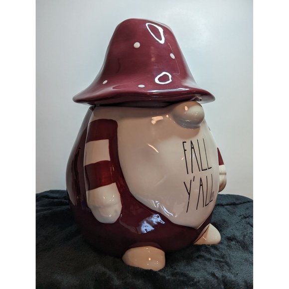 Rae Dunn Fall Y'all Gnome Cookie Jar Cute Overload Ceramic - Picture 5 of 12